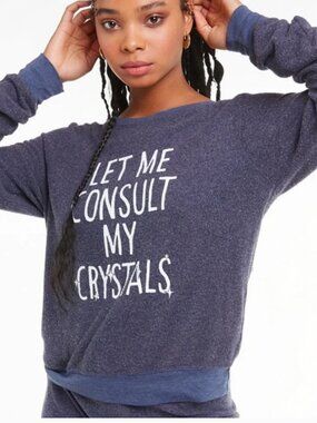 NEW Wildfox Consult My Crystals Baggy Beach Jumper - S
